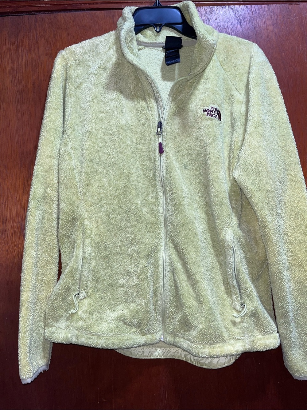 The North Face Women's Pale Green Teddy Fleece Zip Jacket
